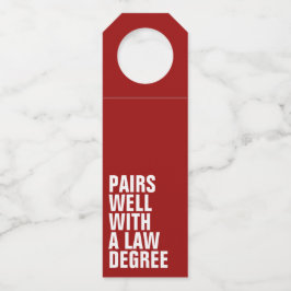 Colgador Para Botellas Divertido personalizado rojo de graduación de la e