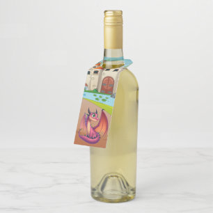Colgador Para Botellas Dragón personalizado morado/rojo