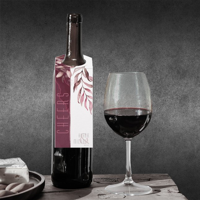 Colgador Para Botellas Dreamy Foliage Cheers Burgundy ID817 (Wine Bottle In Situ)