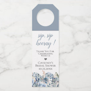 Colgador Para Botellas Dusty Blue Golden Botanical