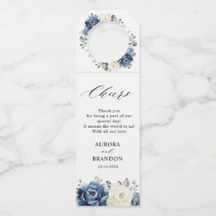Colgador Para Botellas Dusty Marina Azul Champagne Boda de marfil