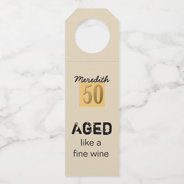 Colgador Para Botellas Edad como un buen vino (Anverso)