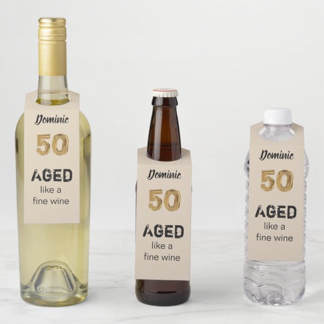 Colgador Para Botellas Edad personalizada como un buen vino cumpleaños nú (In situ)