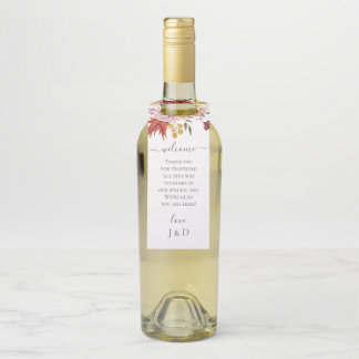 Colgador Para Botellas Elegant Fall Leaves Autumn Wedding 