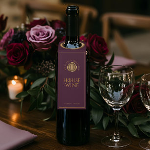 Colgador Para Botellas Elegant Family Monogram Gold Wax Seals