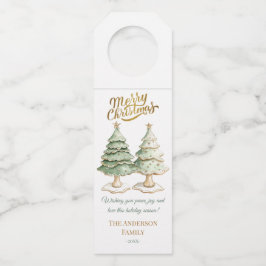 Colgador Para Botellas Elegant Merry Christmas Holiday Tree Favor Tags 