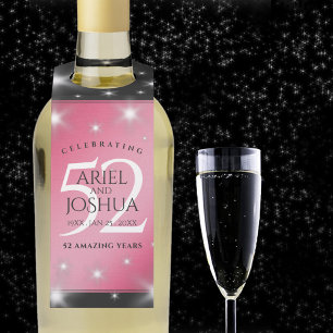 Colgador Para Botellas Elegante 52° Aniversario del Boda de Ruby