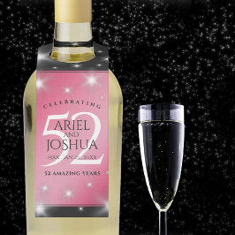 Colgador Para Botellas Elegante 52° Aniversario del Boda de Ruby