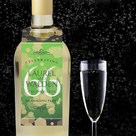 Colgador Para Botellas Elegante 66º Aniversario de Bodas de Titanita