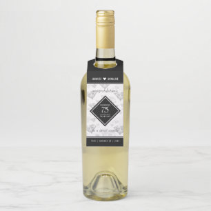 Colgador Para Botellas Elegante 75° Aniversario del Boda del Diamante