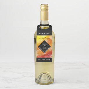 Colgador Para Botellas Elegante aniversario de bodas de topacio imperial 