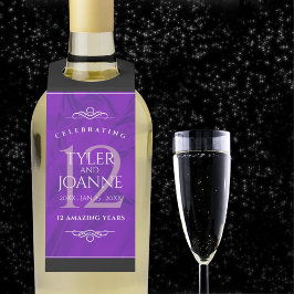 Colgador Para Botellas Elegante celebración del aniversario de bodas de s