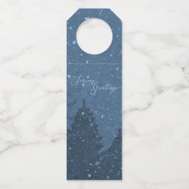 Colgador Para Botellas Elegante invierno corporativo Nieve Árboles de nie