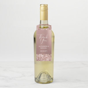 Colgador Para Botellas Elegante Rosa simple Purpurina de oro moderno Grac