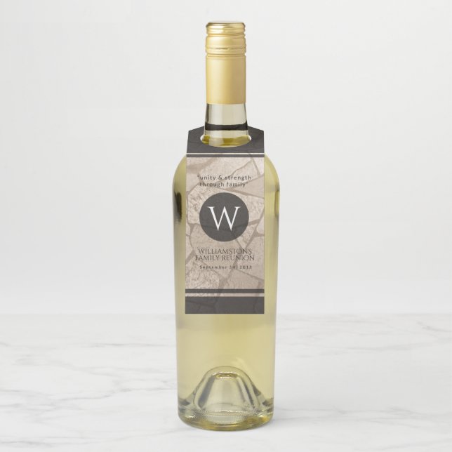 Colgador Para Botellas Elegante Sepia Tedones Crackeados (En botella)