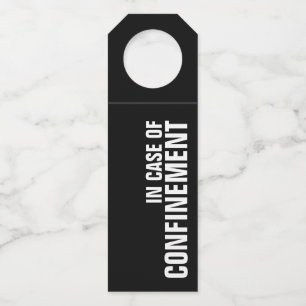 Colgador Para Botellas EN FUNDA de CONFINAMIENTO sobre negro