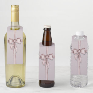 Colgador Para Botellas Envuelto en un lazo rosa