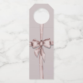 Colgador Para Botellas Envuelto en un lazo rosa