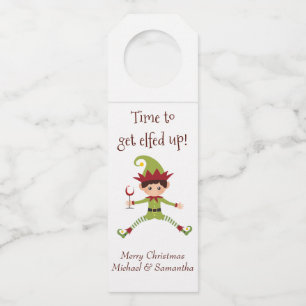 Colgador Para Botellas Es hora de adular a Elf Funny Christamas