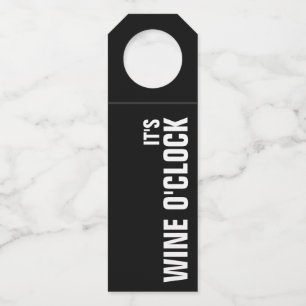 Colgador Para Botellas ES VINO O'CLOCK en negro
