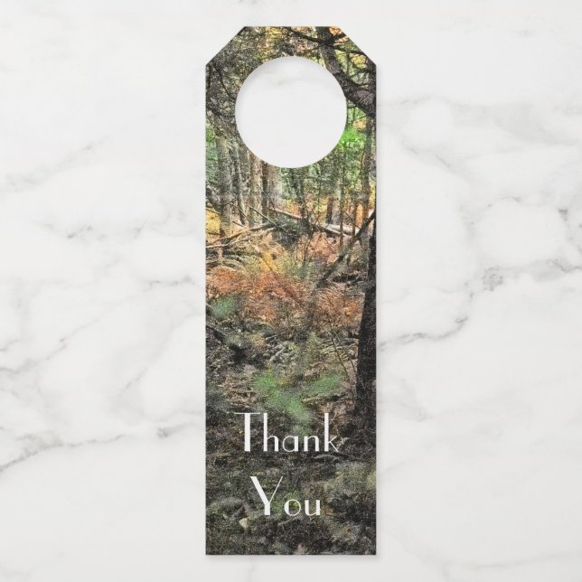 Colgador Para Botellas Escena forestal de otoño      (Anverso)