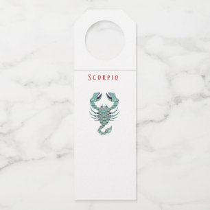 Colgador Para Botellas Escorpio blanco, zodiaco, signo zodiacal