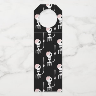 Colgador Para Botellas esqueleto de Halloween con una espada 