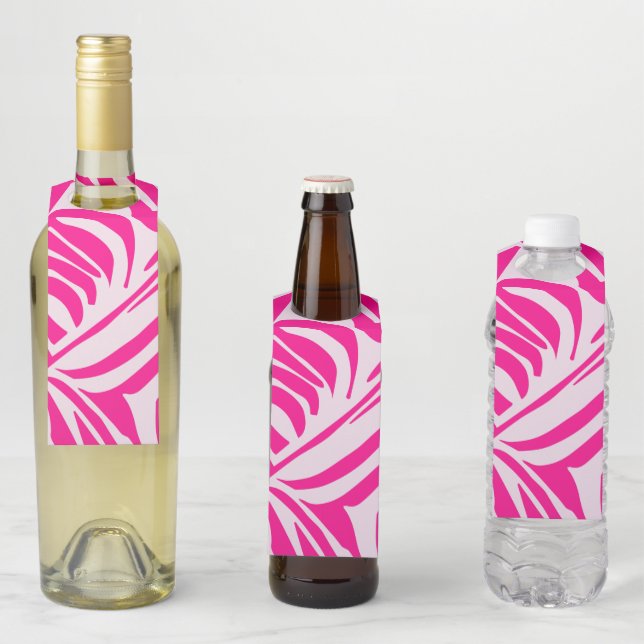 Colgador Para Botellas Estampado de cebra rosa (In situ)
