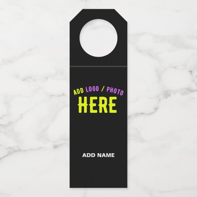 COLGADOR PARA BOTELLAS ESTILOSO MODERNO PERSONALIZABLE NEGRO VERIFICADO D (Anverso)