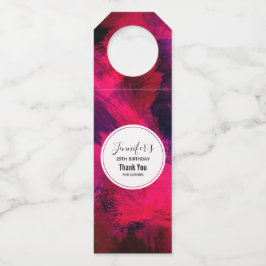 Colgador Para Botellas Evento abstracto moderno y audaz de color rojo osc