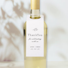 Colgador Para Botellas Favor de boda de arte de línea botánica moderna ag