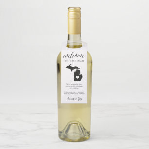 Colgador Para Botellas Favor de la Bienvenida del Boda Estatal de Michiga