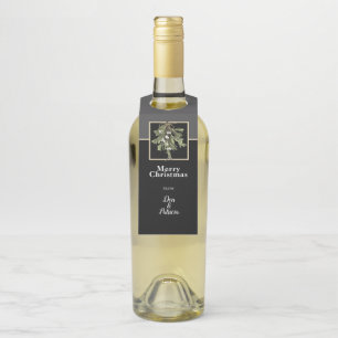Colgador Para Botellas Felicitación de Navidad con Muérdago