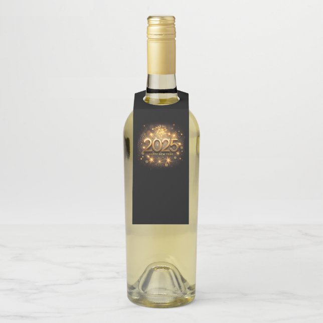 Colgador Para Botellas Feliz Año Nuevo 2025 (En botella)