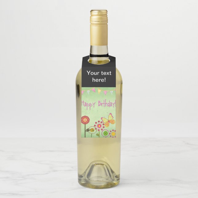 Colgador Para Botellas Feliz cumpleaños (En botella)