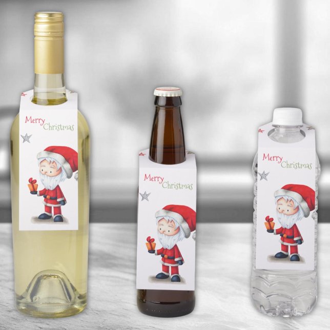 Colgador Para Botellas Feliz Navidad Papá Noel con regalos únicos (Subido por el creador)