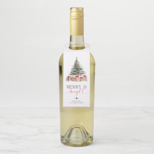 Colgador Para Botellas Feliz y regalo brillante del árbol de Navidad