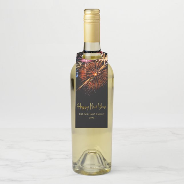 Colgador Para Botellas Festive Fireworks Happy New Year (En botella)