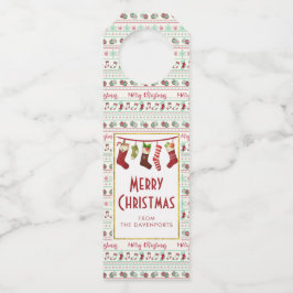 Colgador Para Botellas Festividad del patrón de sudor de los Navidades fe