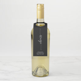 Colgador Para Botellas Fiesta de Cheers con guión minimalista elegante ne