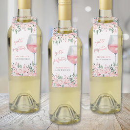 Colgador Para Botellas Fiesta de cumpleaños de Wine Floral