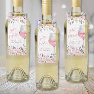 Colgador Para Botellas Fiesta de Cumpleaños Floral del Vino