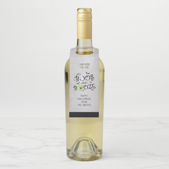 Colgador Para Botellas Fiesta de Halloween de Smoray Boos y Booze (En botella)