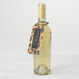 Colgador Para Botellas fiesta salvaje chic femenino estampado leopardo vi