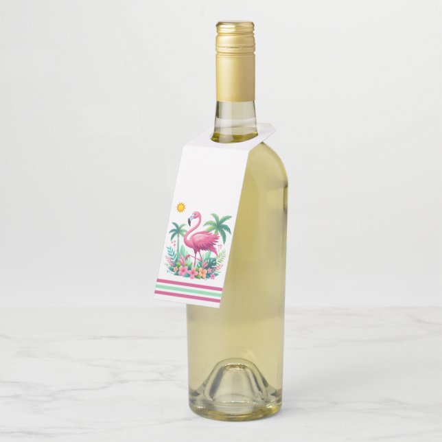 Colgador Para Botellas Flamenco rosa tropical/Florida (En perspectiva)