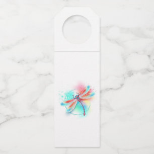 Colgador Para Botellas Fléon roja sobre fondo acuarela