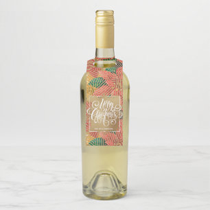 Colgador Para Botellas Flor dorada navideña