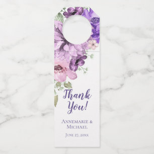 Colgador Para Botellas Floral acuática rosa púrpura ultravioleta