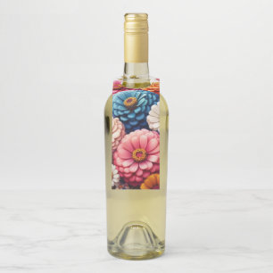 Colgador Para Botellas Floral colorida/zinnia de primavera/Rosa
