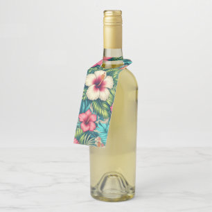 Colgador Para Botellas Floral hawaiano/tropical